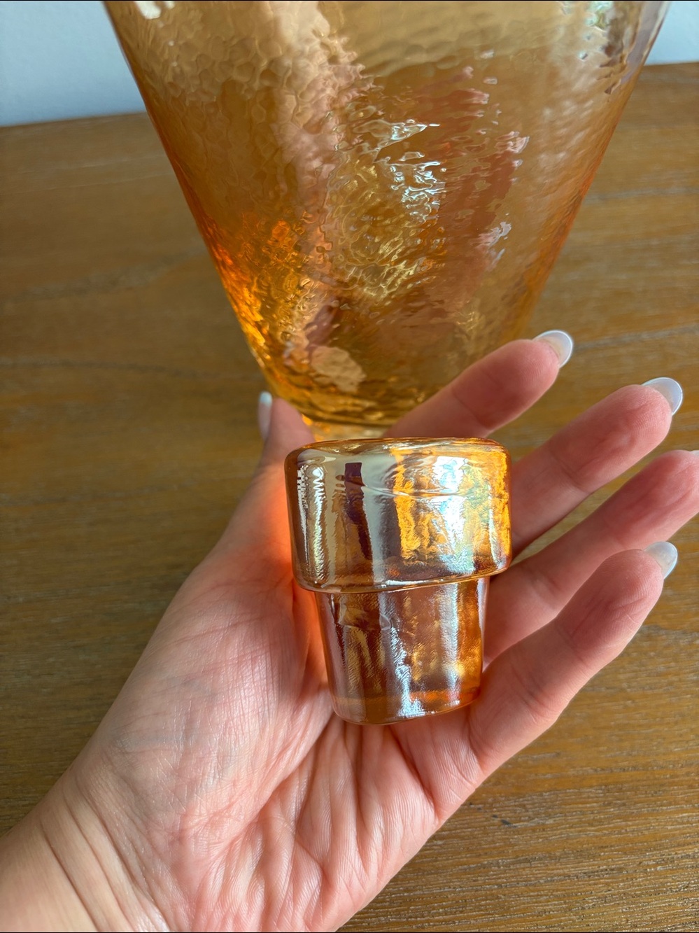 NWT Anthropologie Zaza Lustered Decanter in Honey - Picture 5 of 11